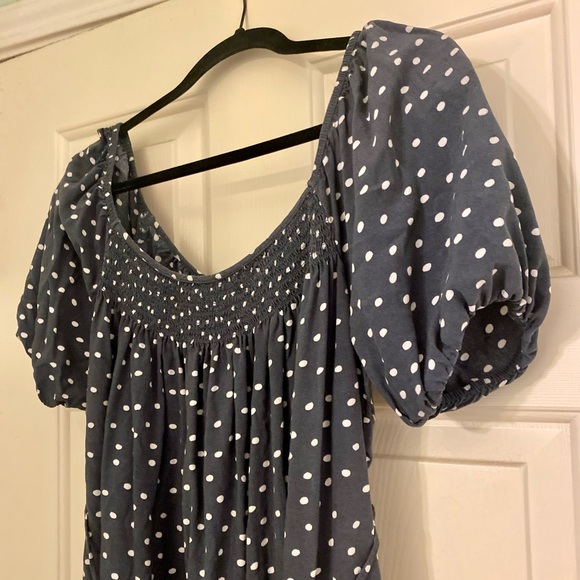 Jessica Simpson Maternity gray dot blouse XL - Picture 3 of 8